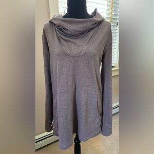 Women's Gray Cowl Neck Sweatshirt